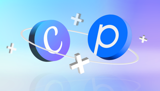 One-click integration graphic symbolizing one click integration between canva and publuu