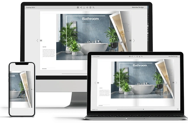 ebook displayed on different devices