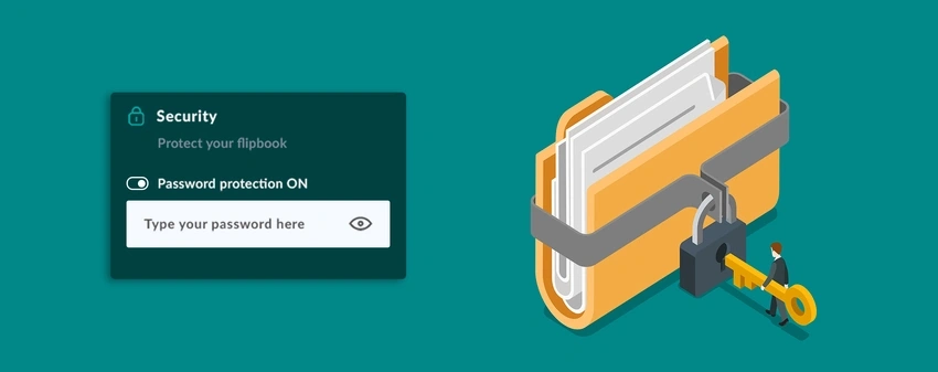 graphic symbolizing protecting an ebook with a password