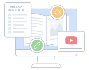 adding interactive elements to a flipbook