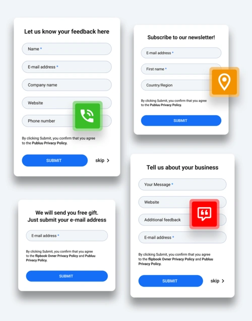examples of lead capture forms