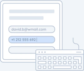 graphic symbolizing filling out a lead capture form