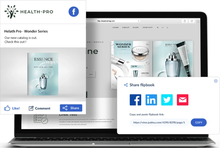 sharing online an electronic magazine