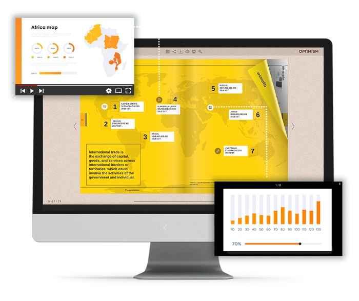 an example of an interactive presentation on a desktop