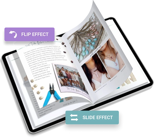 page flip and slide effect