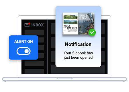 Sapere quando il tuo flipbook è aperto notifiche email nel flip book