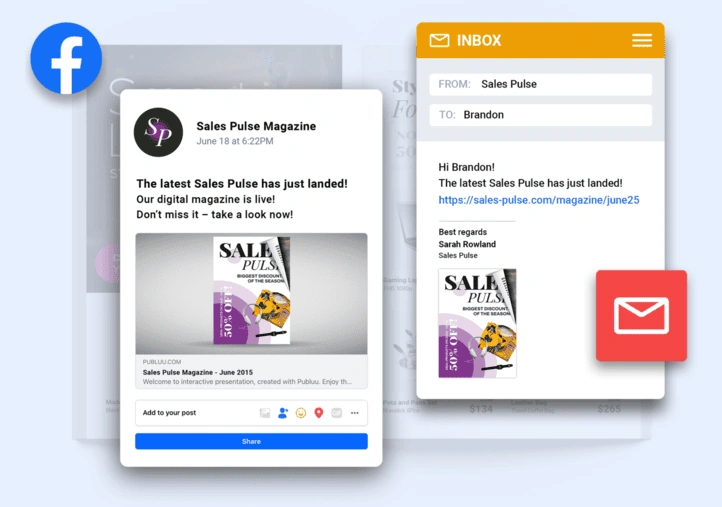 sharing and embedding an online flipbook
