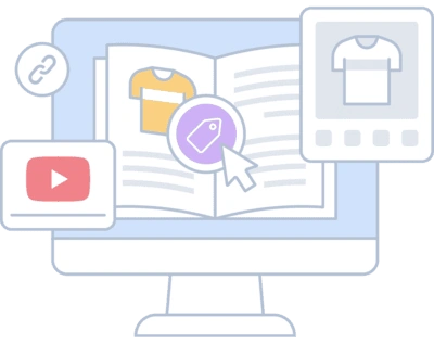 adding product tags to a flip book