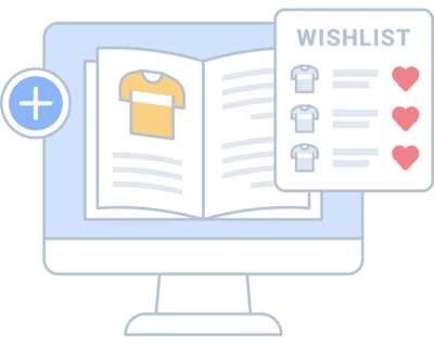 turning on the wishlist option in a flipbook