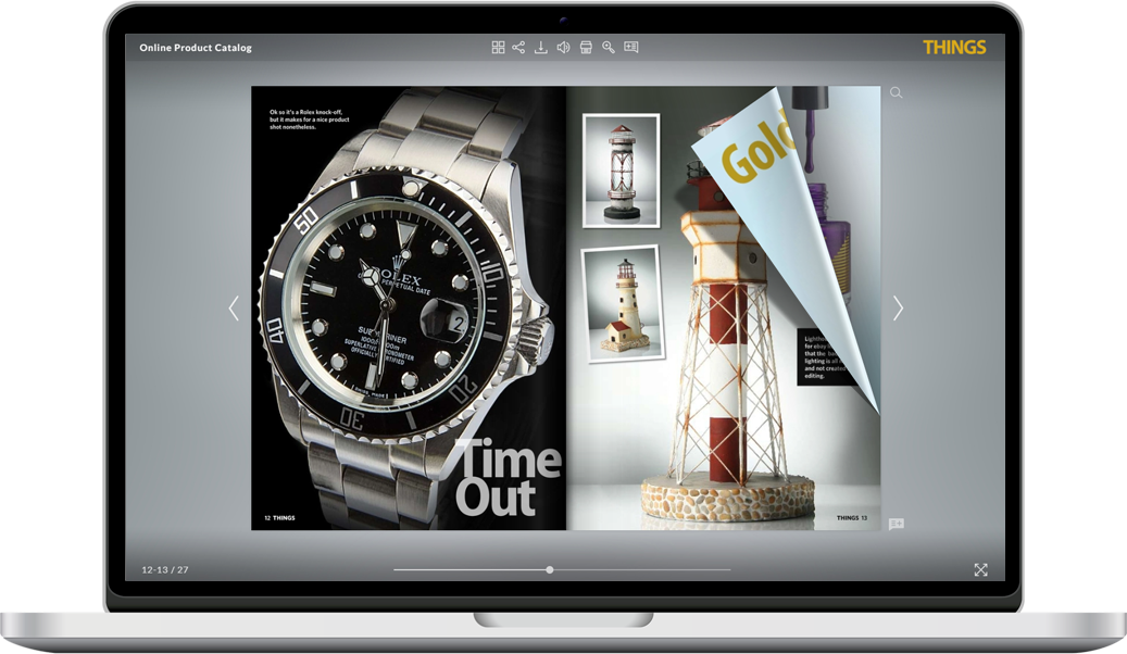 Flipbook on desktop