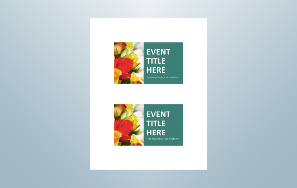 event postcard design