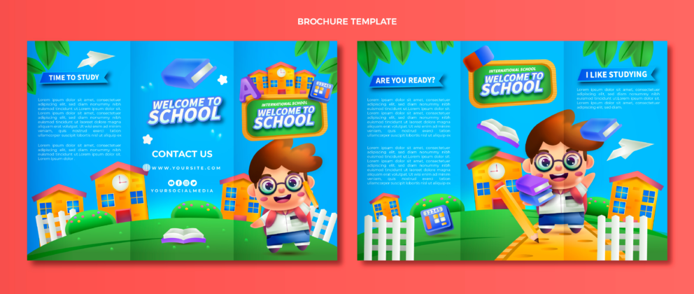 brochure scolaire en couleurs vives