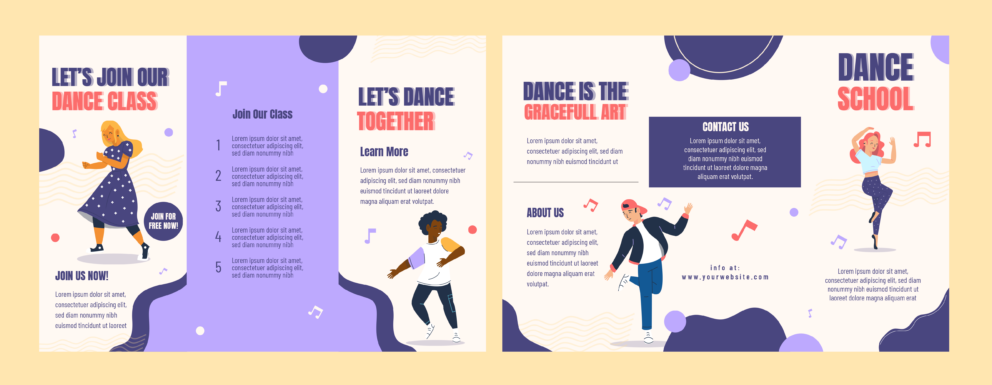 szablon broszury zajęć tanecznych