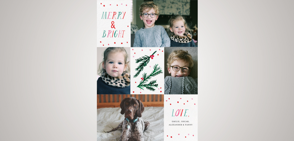 holiday card free template