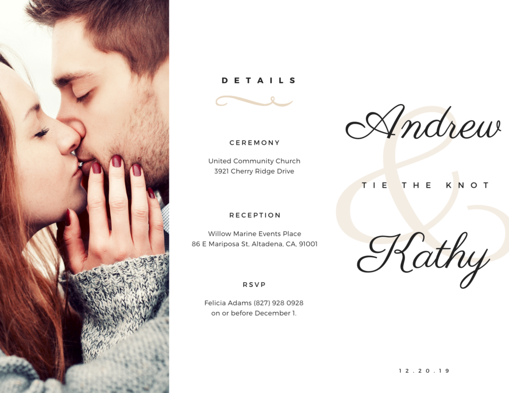 simple wedding brochure template
