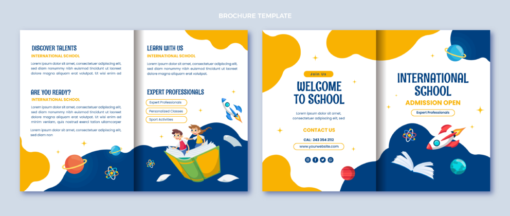 orange school brochure template