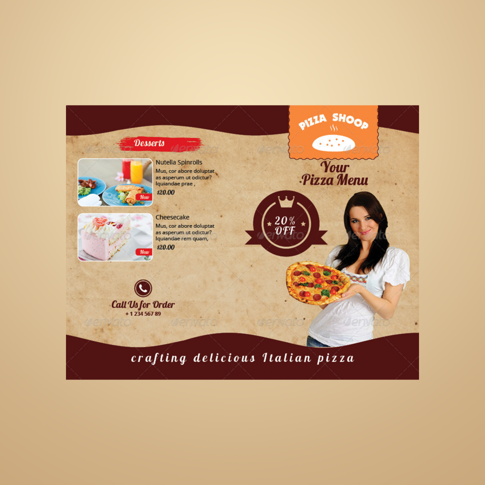 brochure pizza brune