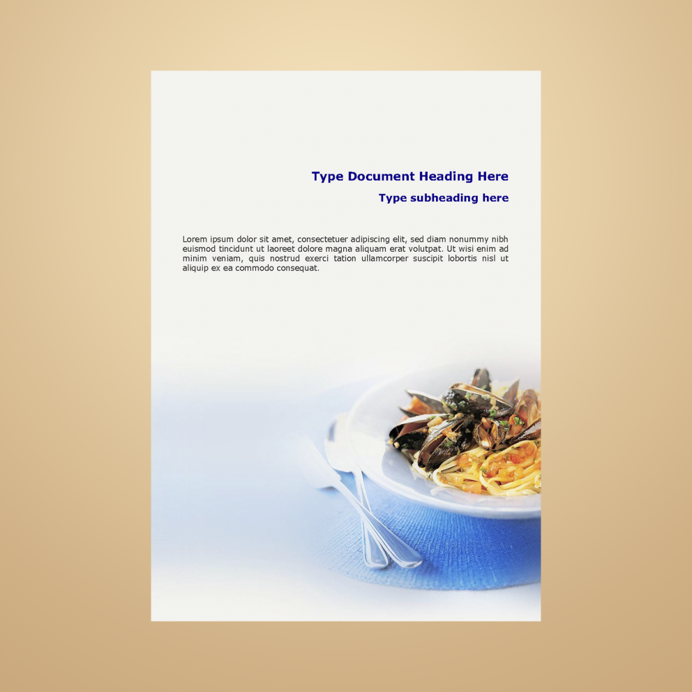 food brochure compatible with word