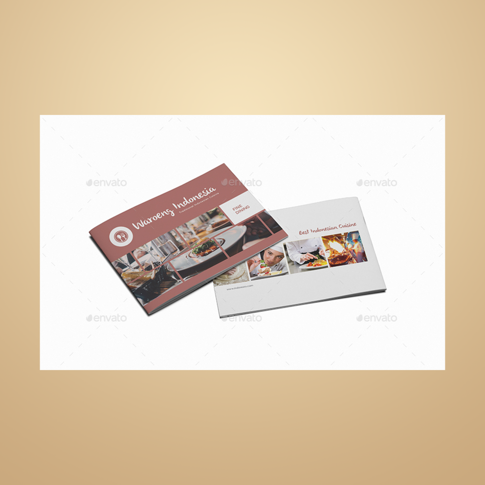 indonesian food brochure template