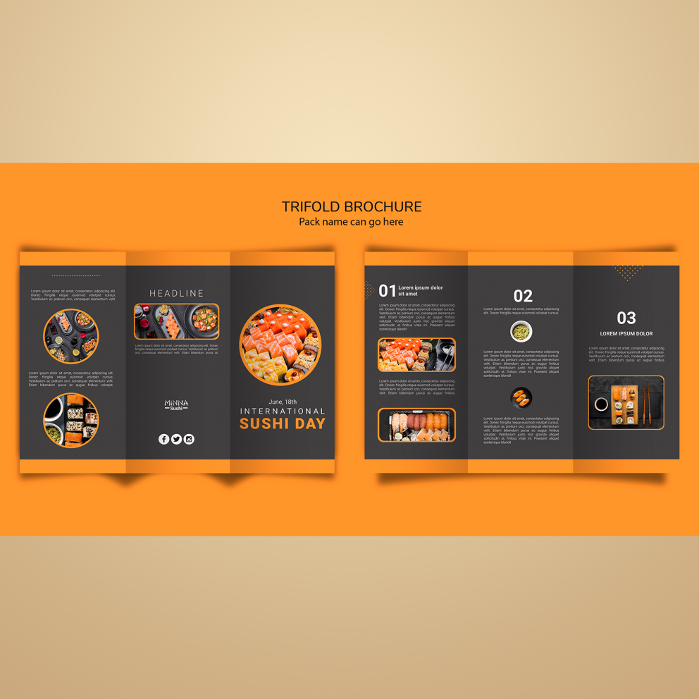 sushi brochure template