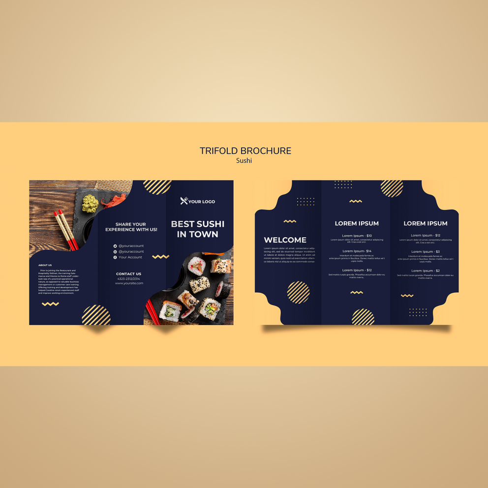 sushi brochure template