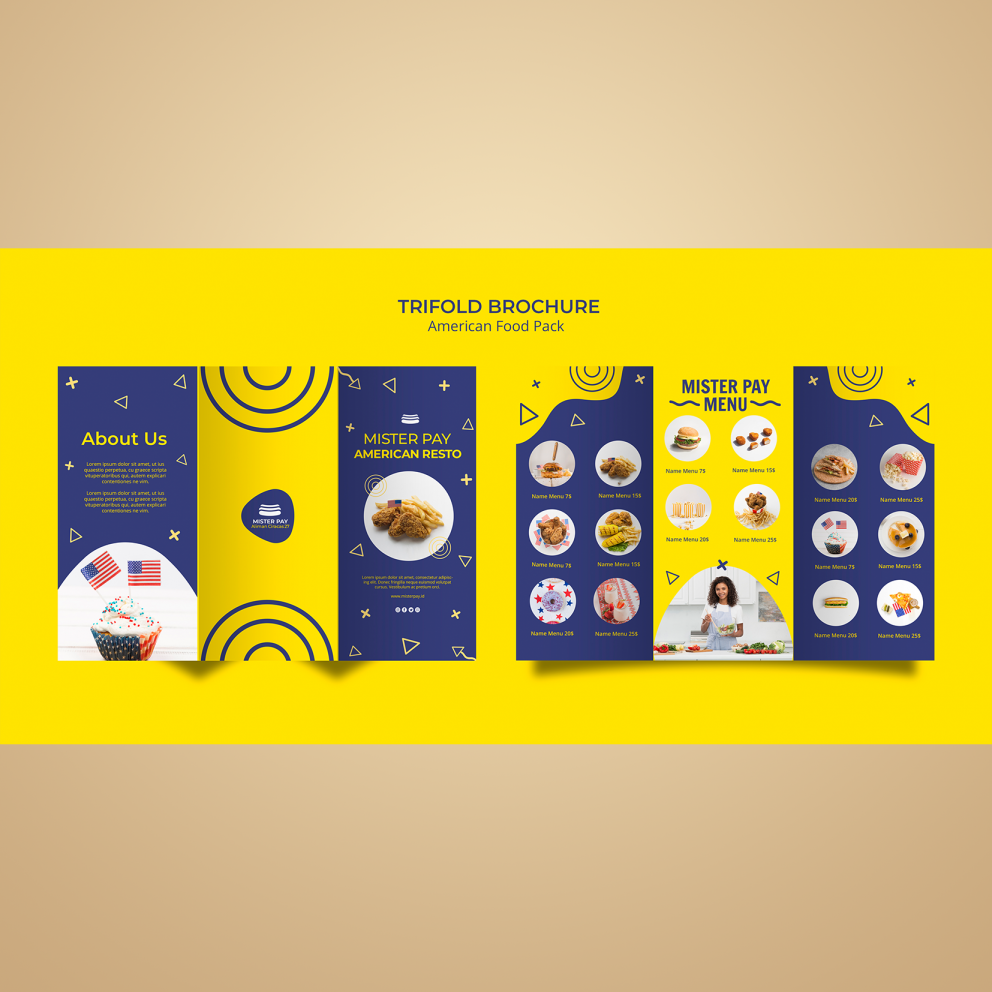 vivid food brochure template