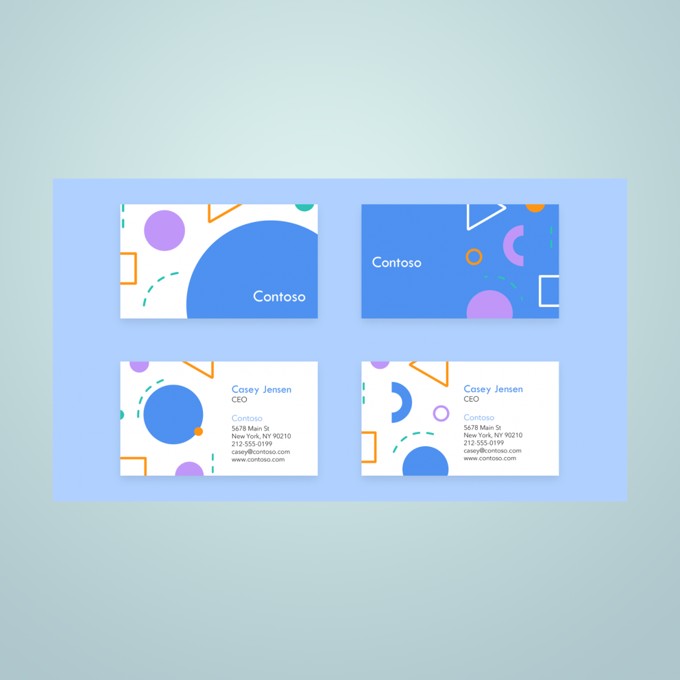 geometric business card