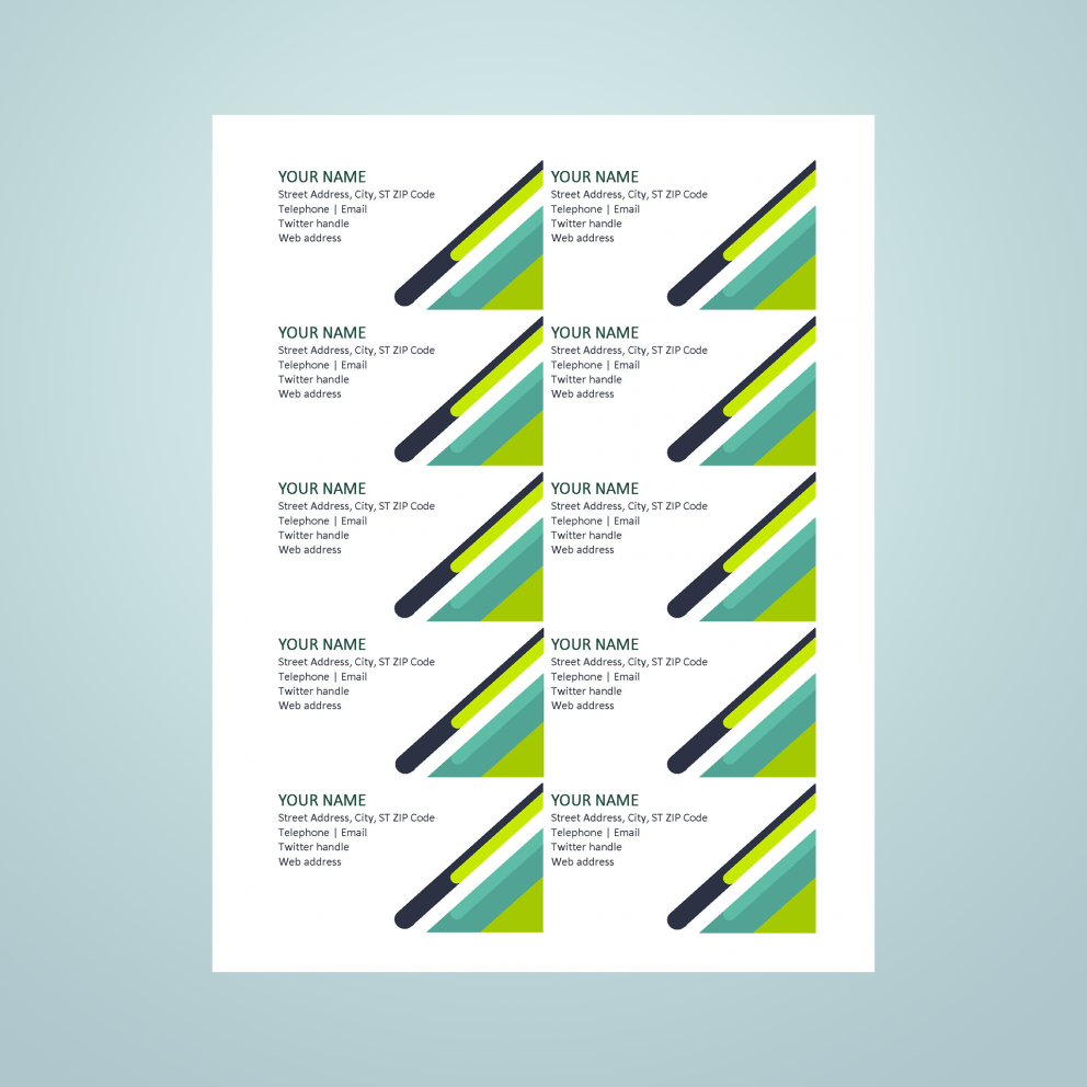 green lines template word