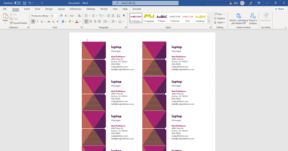 hacer tarjetas en word paso 6