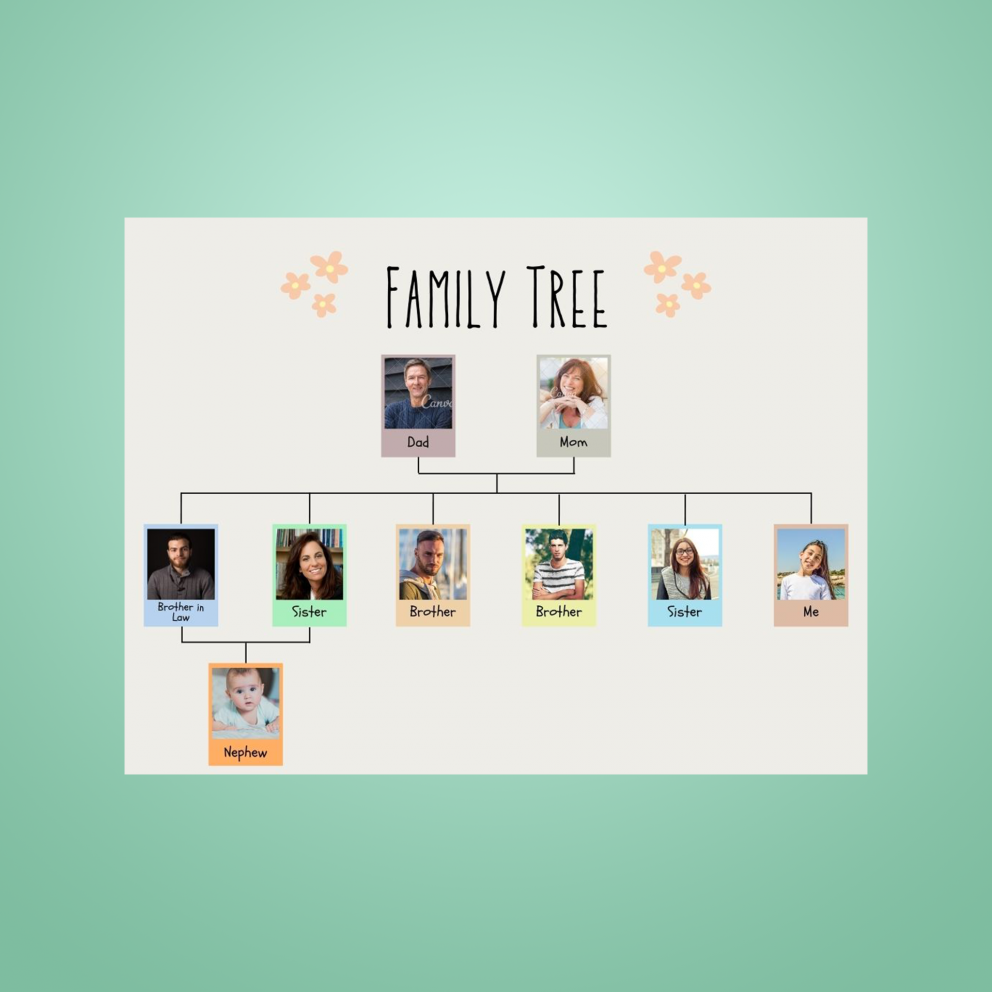 colorful family tree