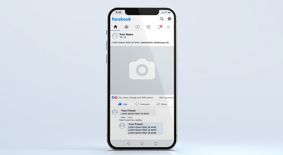 facebook post mock up