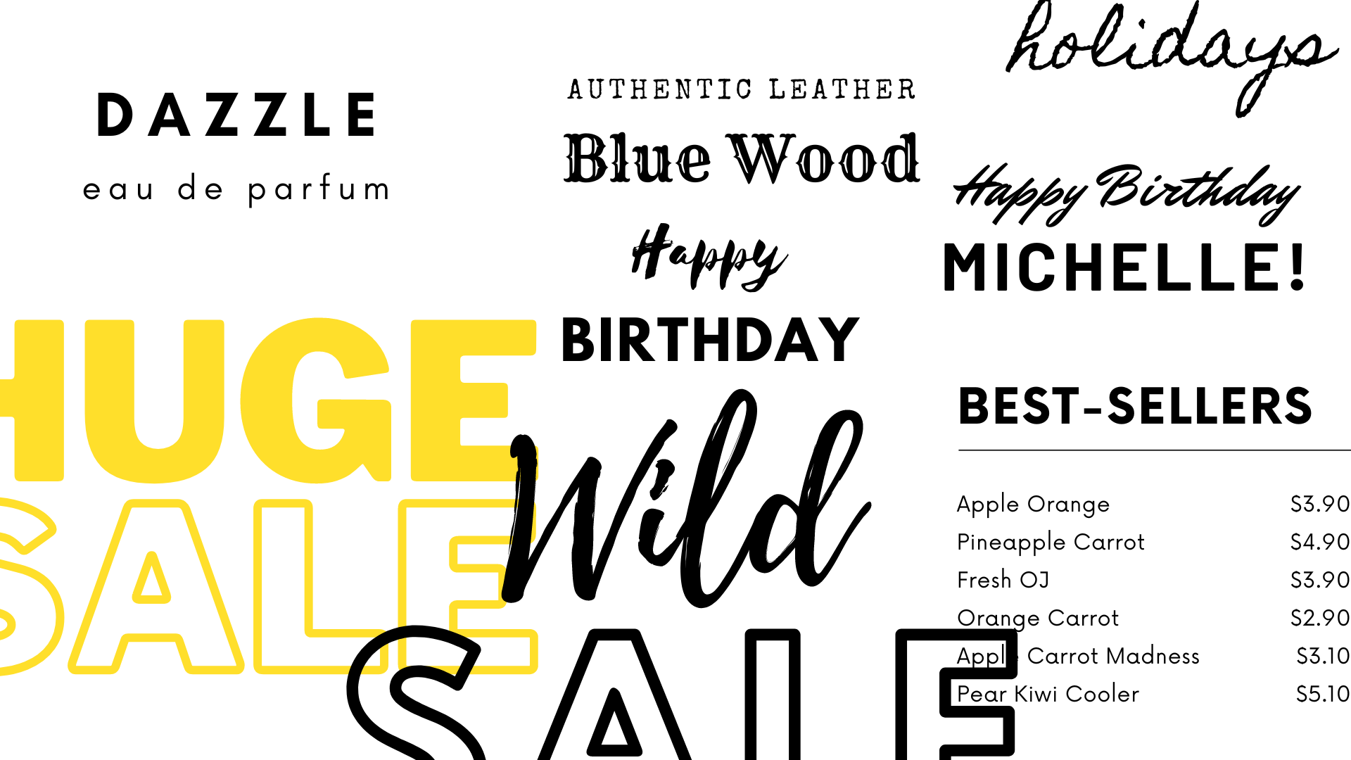 title fonts in canva