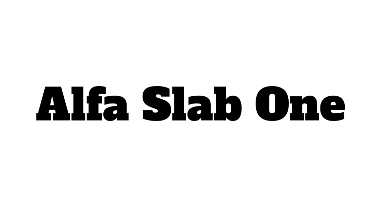 alpha slab one font