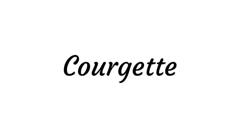 courgette font