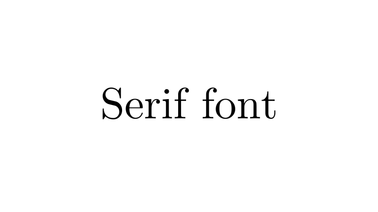 serif font example