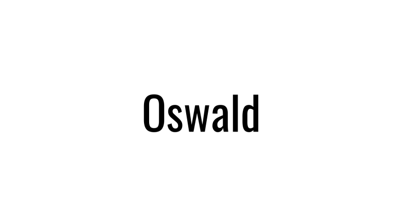 oswald font example