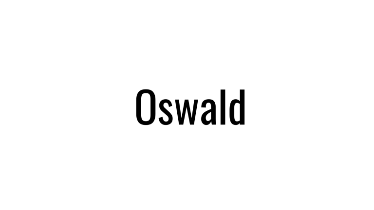 przykład czcionki oswald