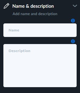 name and description tab