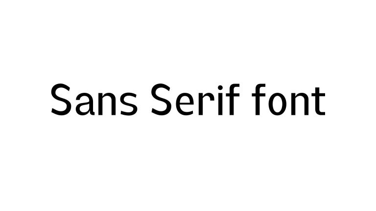 sans serif font