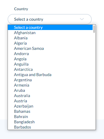 country menu