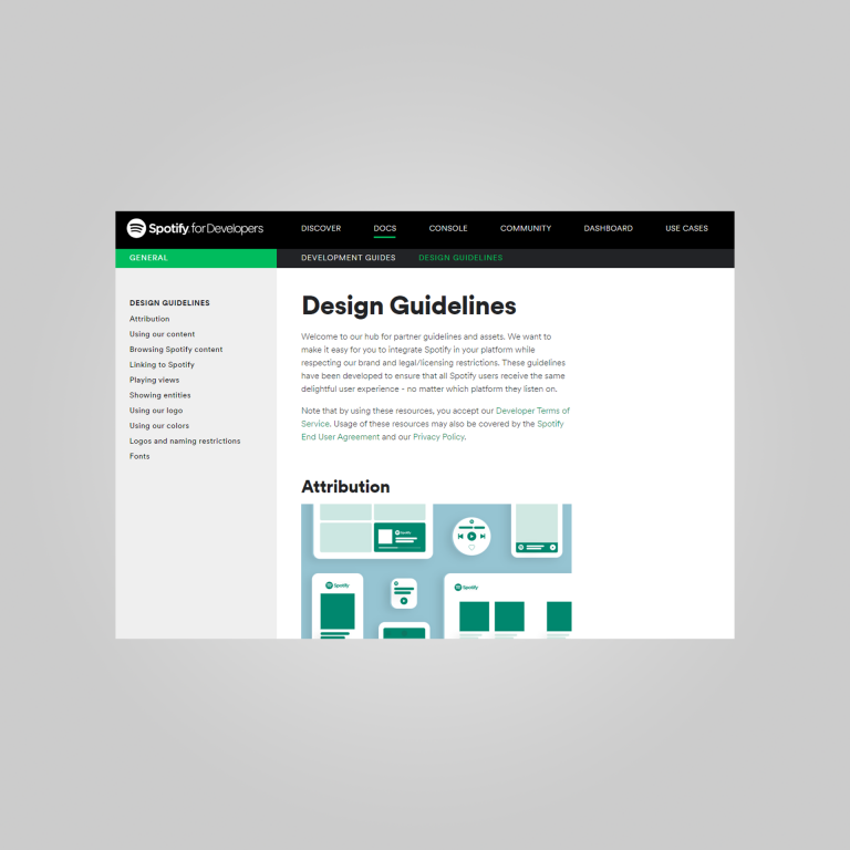 Branding Guidelines, Spotify for Developers
