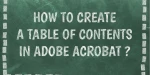 Comment créer une table des matières dans Adobe Acrobat ?