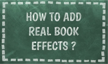 how to add real book effects