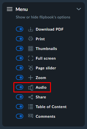 audio button