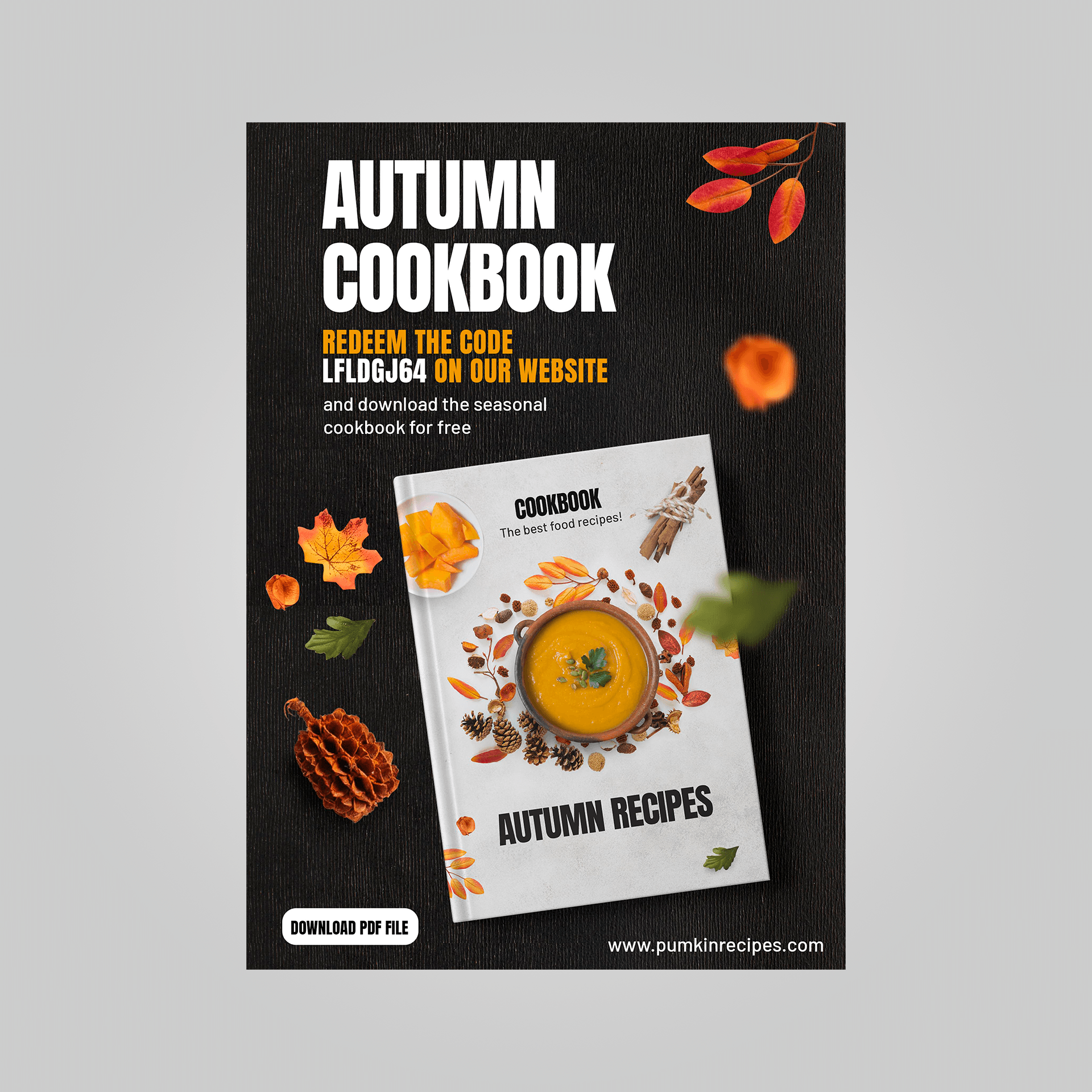autumn cookbook poster
