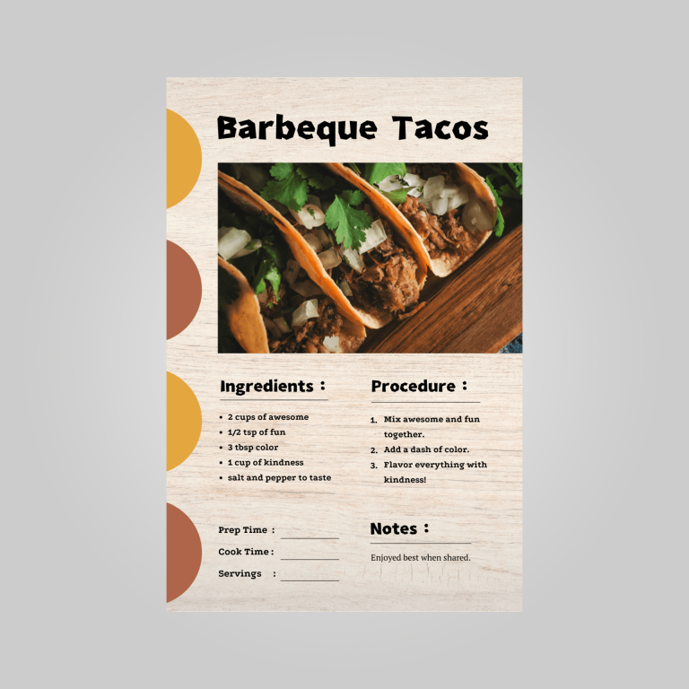 Create Your Own Recipe Book With Our Canva Template