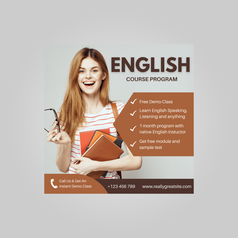 english online course template