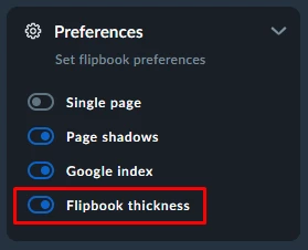 flipbook thickness enabled