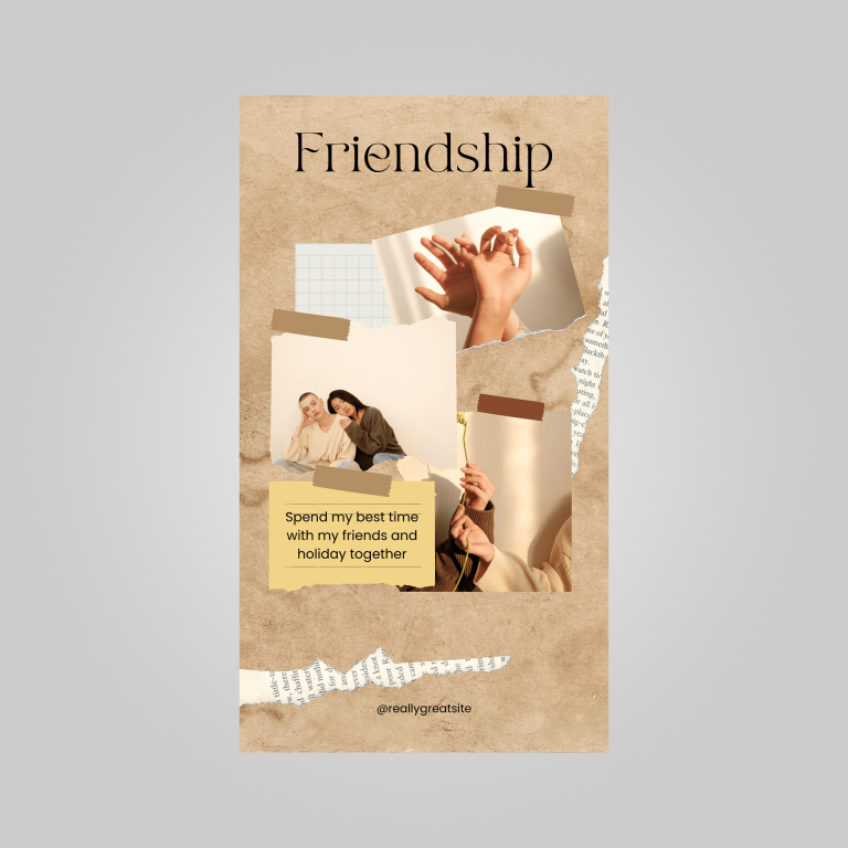 friendship szablon rocznika canva