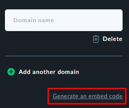 generate an embed code
